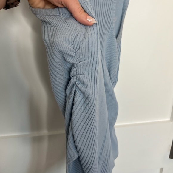 Aerie Baby Blue High Neck Ruched Bodysuit - Picture 6 of 13